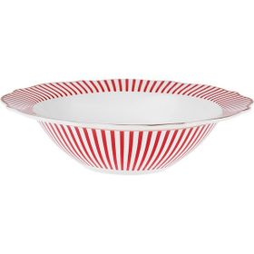 Karaca New Romantic İnce Çizgili 17 cm Kırmızı Kase