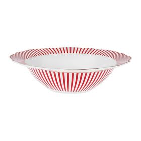 Karaca New Romantic İnce Çizgili 17 cm Kırmızı Kase