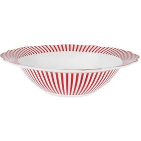 Karaca New Romantic İnce Çizgili 17 cm Kırmızı Kase