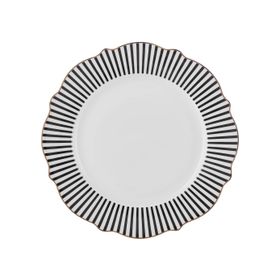 Karaca New Romantic İnce Çizgili 21 cm Kırmızı Pasta Tabağı