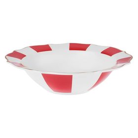 Karaca New Romantic Kalın Çizgili 17 cm Kırmızı Kase