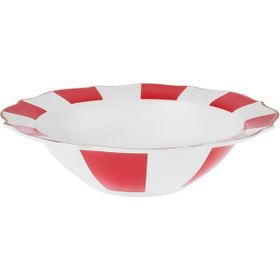 Karaca New Romantic Kalın Çizgili 17 cm Kırmızı Kase