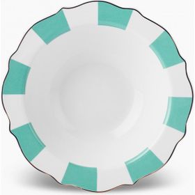 Karaca New Romantic Kalın Çizgili 17 cm Yeşil Kase