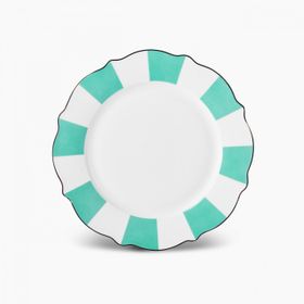 Karaca New Romantic Kalın Çizgili 21 cm Yeşil Pasta Tabağı