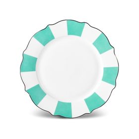 Karaca New Romantic Kalın Çizgili 21 cm Yeşil Pasta Tabağı
