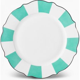 Karaca New Romantic Kalın Çizgili 21 cm Yeşil Pasta Tabağı