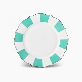 Karaca New Romantic Kalın Çizgili 21 cm Yeşil Pasta Tabağı