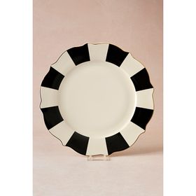 Karaca New Romantic Kalın Çizgili 27 cm Siyah Servis Tabağı
