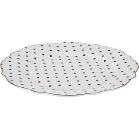 Karaca New Romantic Puantiyeli 21 cm Siyah Pasta Tabağı