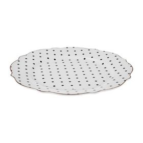 Karaca New Romantic Puantiyeli 21 cm Siyah Pasta Tabağı