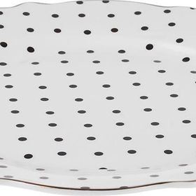 Karaca New Romantic Puantiyeli 21 cm Siyah Pasta Tabağı