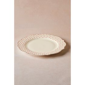 Karaca New Romantic Puantiyeli 27 cm Kırmızı Servis Tabağı