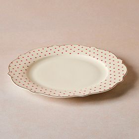 Karaca New Romantic Puantiyeli 27 cm Kırmızı Servis Tabağı