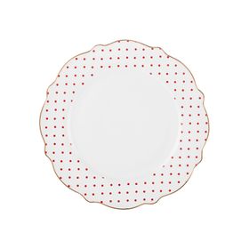 Karaca New Romantic Puantiyeli 27 cm Kırmızı Servis Tabağı