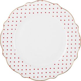Karaca New Romantic Puantiyeli 27 cm Kırmızı Servis Tabağı