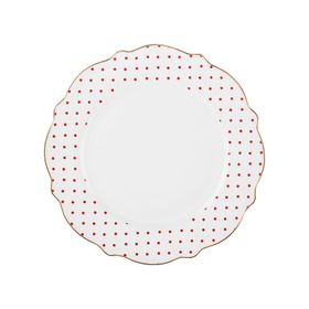 Karaca New Romantic Puantiyeli 27 cm Kırmızı Servis Tabağı