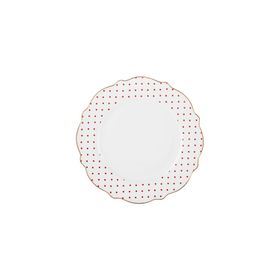 Karaca New Romantic Puantiyeli 27 cm Kırmızı Servis Tabağı