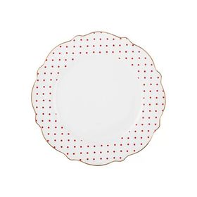 Karaca New Romantic Puantiyeli 27 cm Kırmızı Servis Tabağı