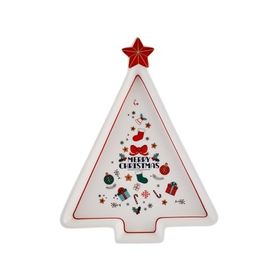 Karaca New Year 21 cm Merry Christmas Yılbaşı 24 Sunum Tabağı