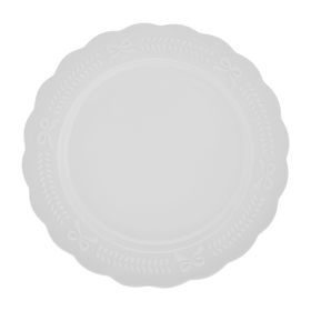 Karaca New Year Yılbaşı 24 Rölyefli 27 cm Beyaz Servis Tabağı