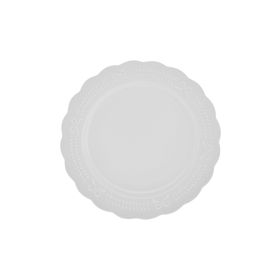 Karaca New Year Yılbaşı 24 Rölyefli 27 cm Beyaz Servis Tabağı