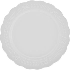 Karaca New Year Yılbaşı 24 Rölyefli 27 cm Beyaz Servis Tabağı