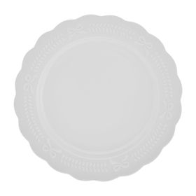 Karaca New Year Yılbaşı 24 Rölyefli 27 cm Beyaz Servis Tabağı