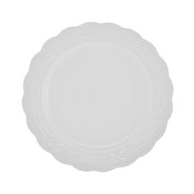 Karaca New Year Yılbaşı 24 Rölyefli 27 cm Beyaz Servis Tabağı