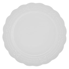 Karaca New Year Yılbaşı 24 Rölyefli 27 cm Beyaz Servis Tabağı