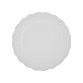 Karaca New Year Yılbaşı 24 Rölyefli 27 cm Beyaz Servis Tabağı