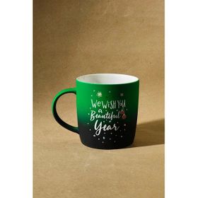 Karaca New Year Yılbaşı 24 Yeşil 350 ml Soft Touch Kupa