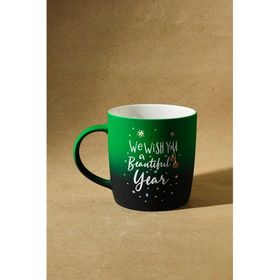 Karaca New Year Yılbaşı 24 Yeşil 350 ml Soft Touch Kupa