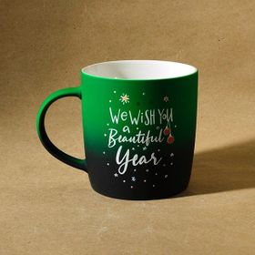 Karaca New Year Yılbaşı 24 Yeşil 350 ml Soft Touch Kupa