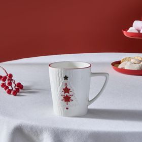 Karaca New Year Yılbaşı Çam Ağacı Beyaz 380 ml Kupa