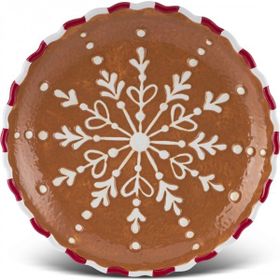Karaca New Year Yılbaşı Gingerbread 20 cm Pasta Tabağı