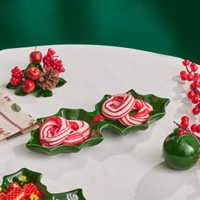 Karaca New Year Yılbaşı Kokina 18 cm 2 Bölmeli Çerezlik