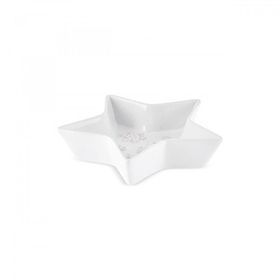 Karaca New Year Yılbaşı Snowy Star 24 cm Beyaz Çerezlik