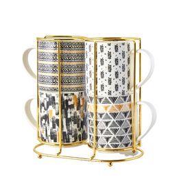 Karaca Nigrum 5 Parça Standlı Porselen Mug Kupa Seti