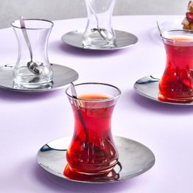 Karaca Niko Gümüş 18 Parça 6 Kişilik Çay Seti