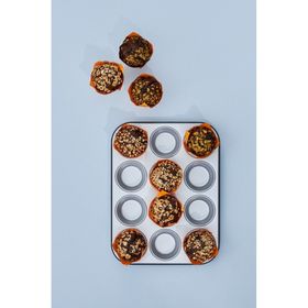 Karaca Nimbus 12'li 35x27 cm Çelik Muffin Kek Kalıbı