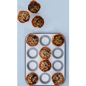 Karaca Nimbus 12'li 35x27 cm Çelik Muffin Kek Kalıbı