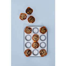 Karaca Nimbus 12'li 35x27 cm Çelik Muffin Kek Kalıbı