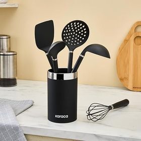 Karaca Noir Magic 6 Parça Standlı Servis Seti