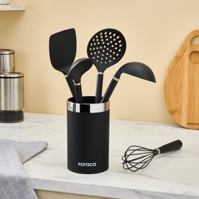 Karaca Noir Magic 6 Parça Standlı Servis Seti