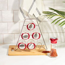 Karaca Nori Üçgen Red 7 Parça 120 ml Baharat Takımı