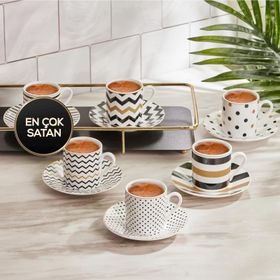 Karaca Nossa 6 Kişilik Kahve Fincanı Takımı