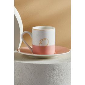 Karaca O Harfli Tek Kişilik 100 ml Porselen Kahve Fincanı