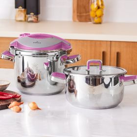 Karaca Orbit 4+6 lt Mor Violet Düdüklü Tencere Seti