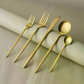 Karaca Orion 30 Parça 6 Kişilik Matte Gold Çatal Kaşık Bıçak Takımı