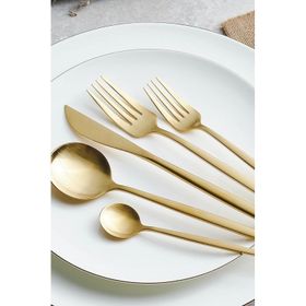 Karaca Orion 30 Parça 6 Kişilik Matte Gold Çatal Kaşık Bıçak Takımı